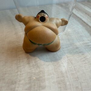 SUMO WRESTLING AKUBI -YAWNING Ceramic Sumo Wrestler Figure Japan Yamamoto Masato